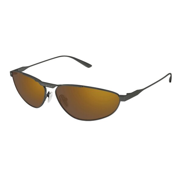 NWT BALENCIAGA SUNGLASSES UNISEX BLACK BROWN OVAL EYEWEAR BALENCIAGA NEW - Picture 1 of 3